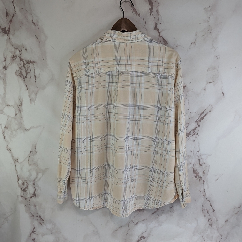 REI Shirt Womens Medium Pink Button Up Long Sleeve Cotton Plaid Co Up - Picture 5 of 12